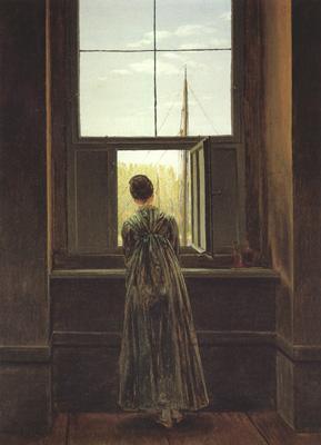 Caspar David Friedrich Woman at a Window (mk22) Sweden oil painting art